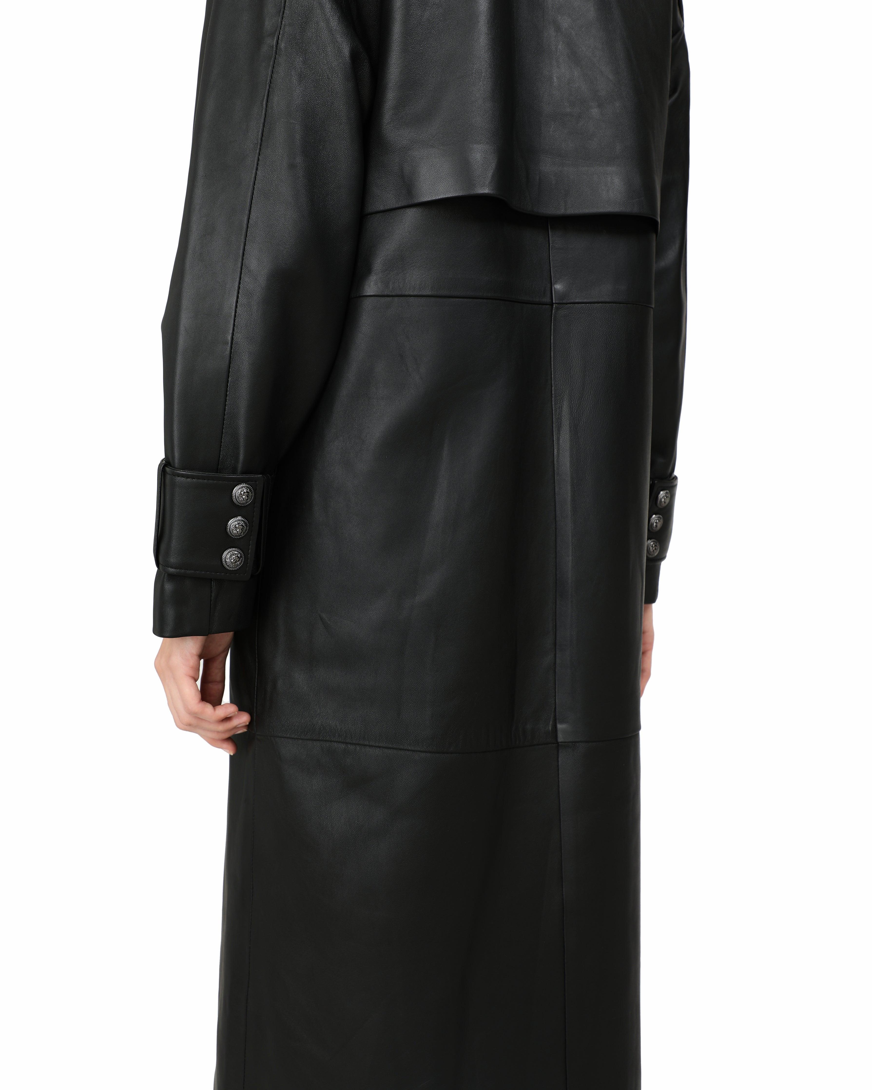 Victoria Long Leather Coat - ASADLIE