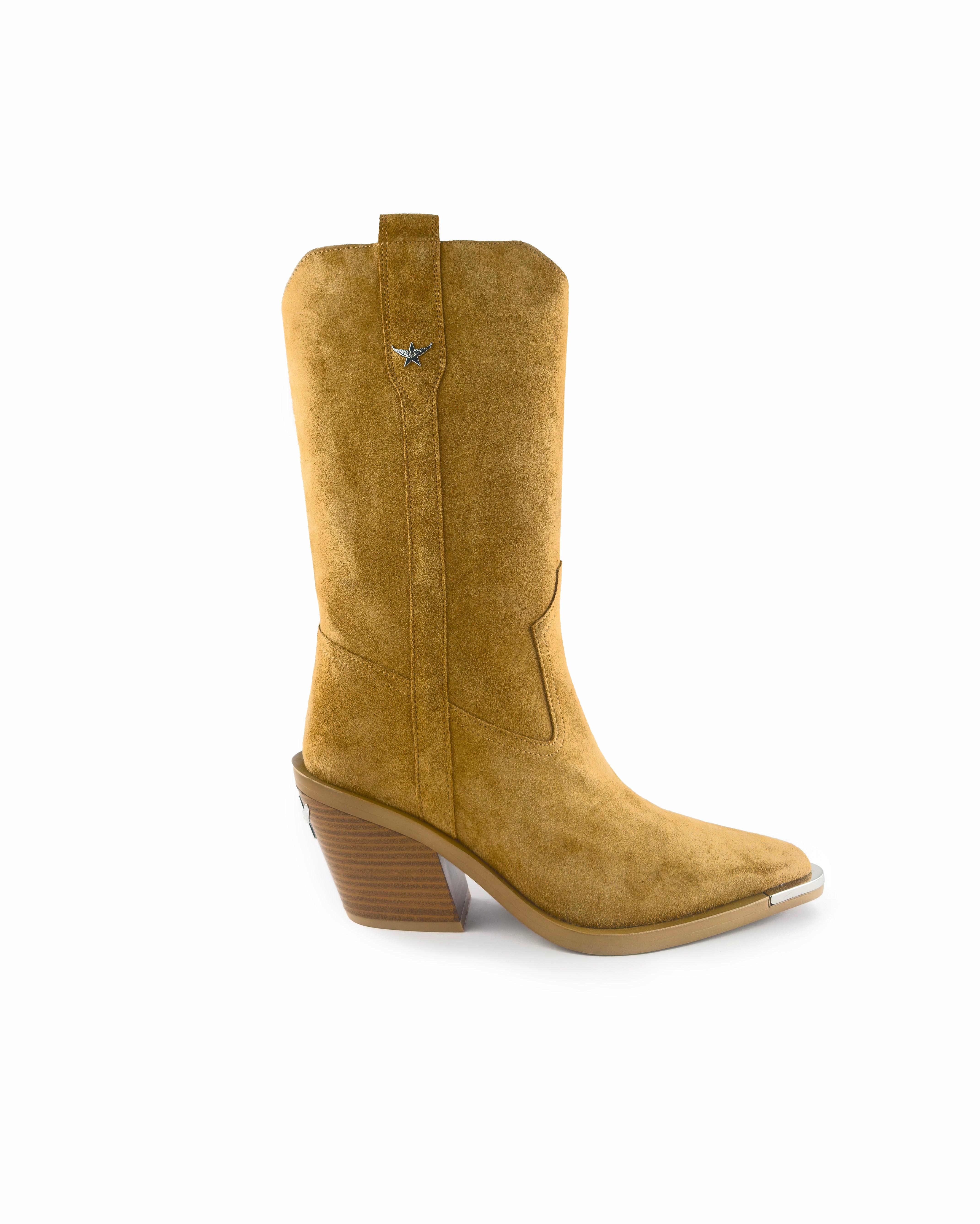 Nova Camel Mid Calf Boots - ASADLIE
