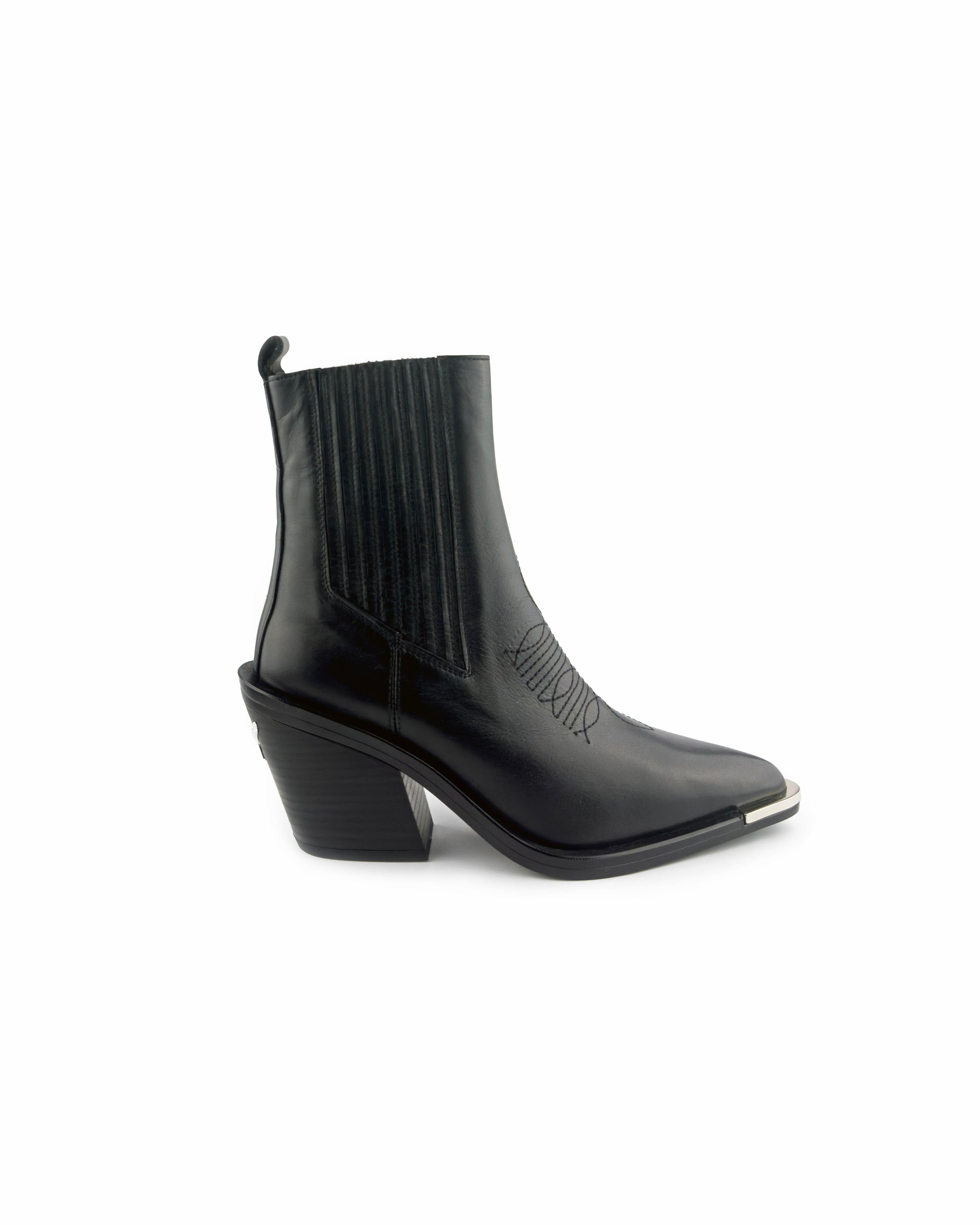 Nella Black Ankle Boots - ASADLIE