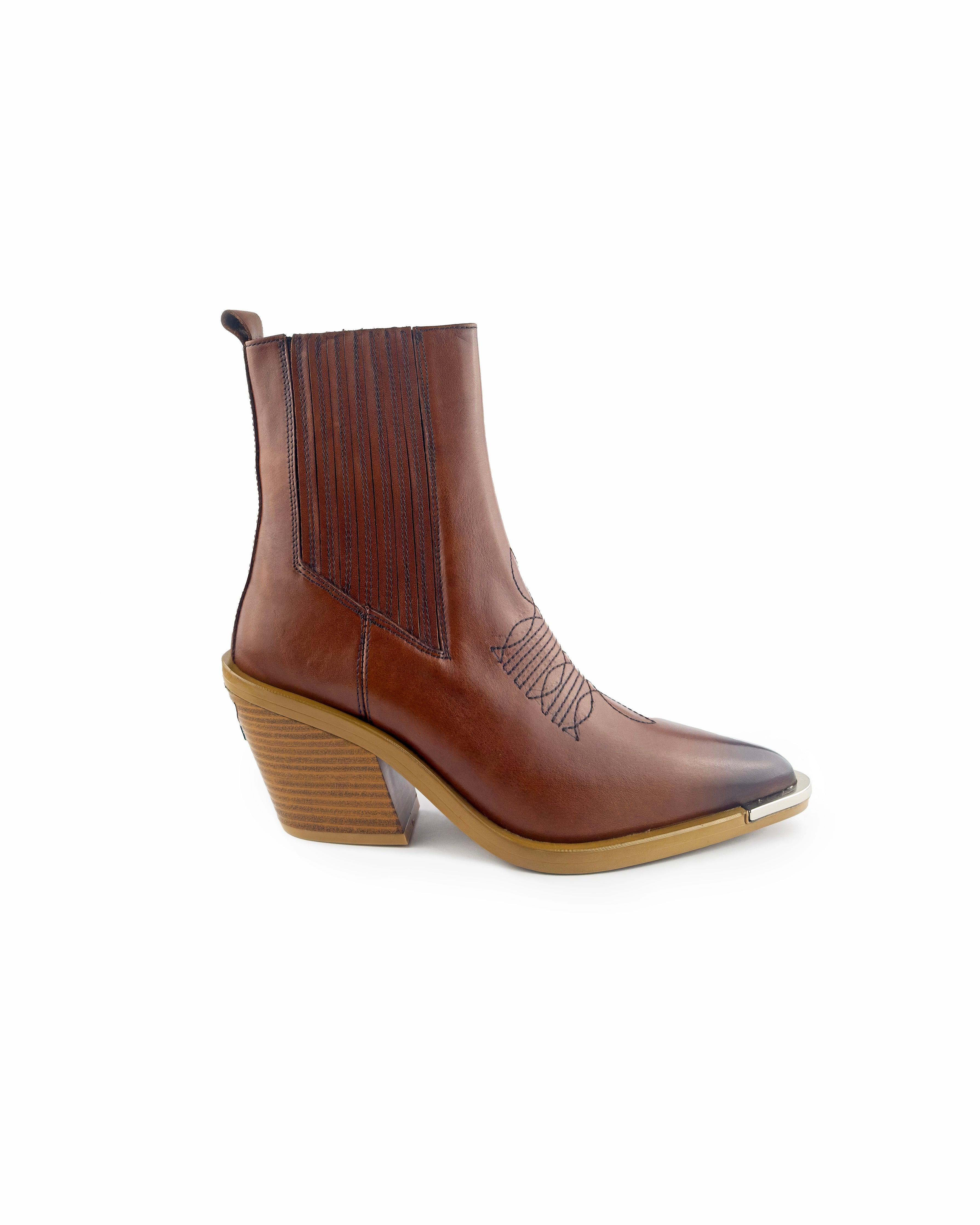 Nella Brown Ankle Boots - ASADLIE