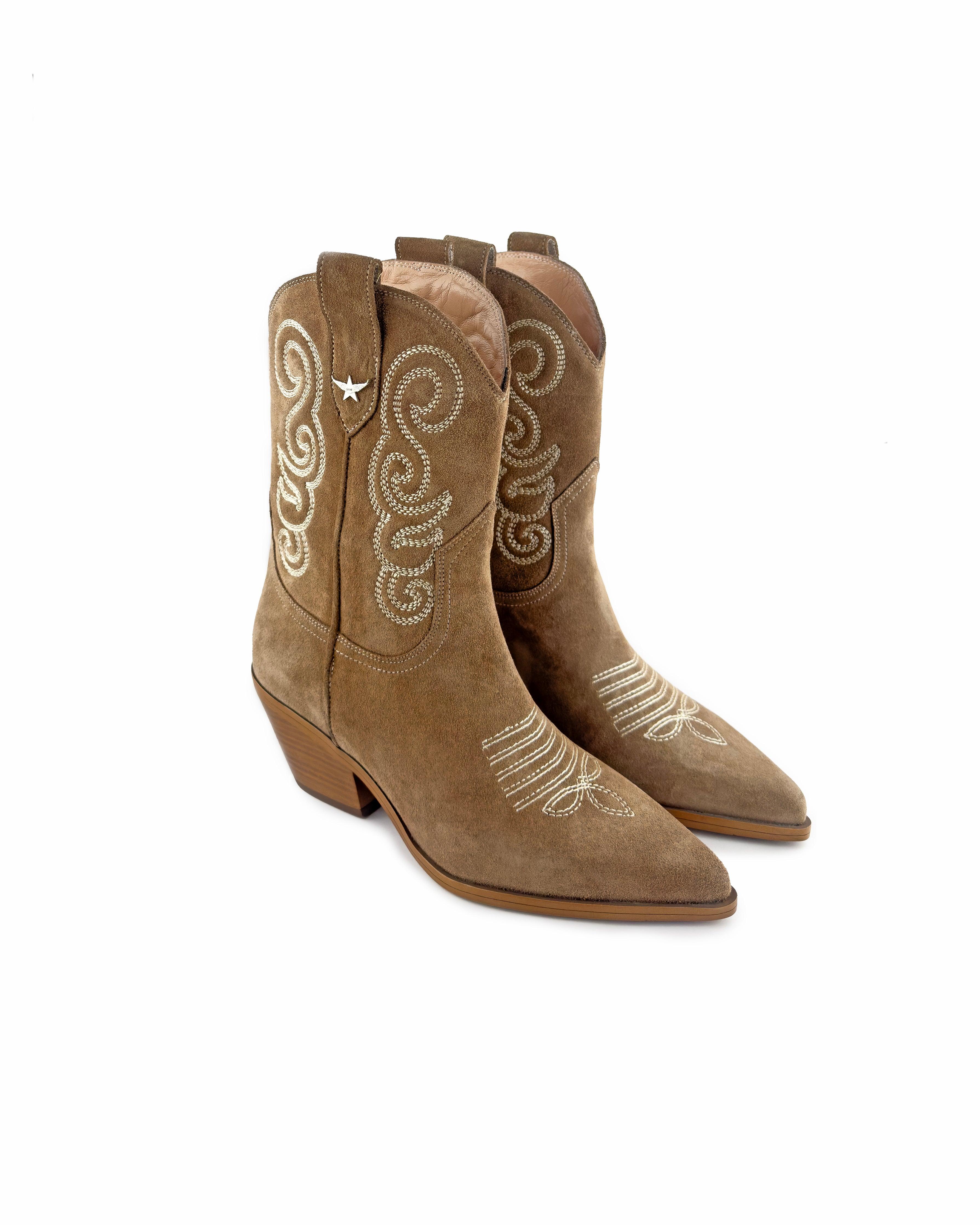 Vanessa Brown Mid Calf Boots - ASADLIE