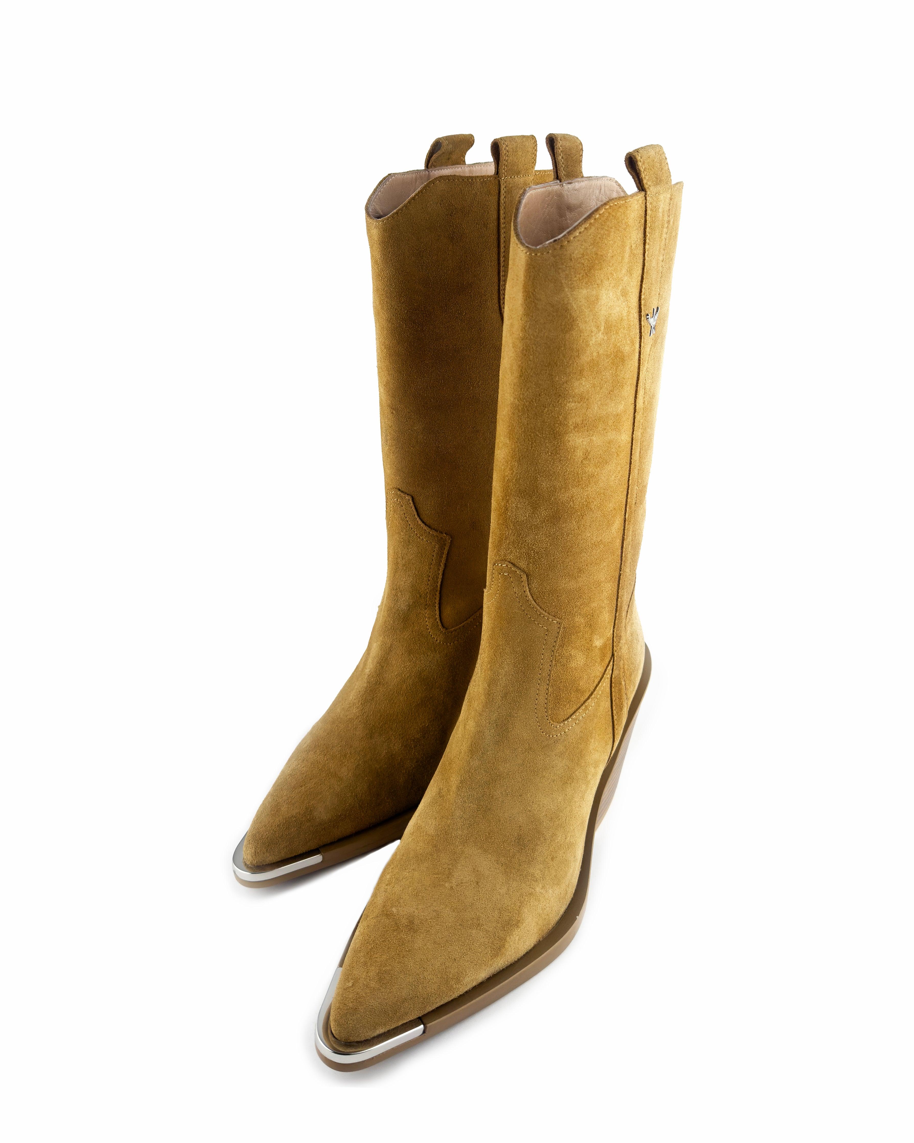Nova Camel Mid Calf Boots - ASADLIE