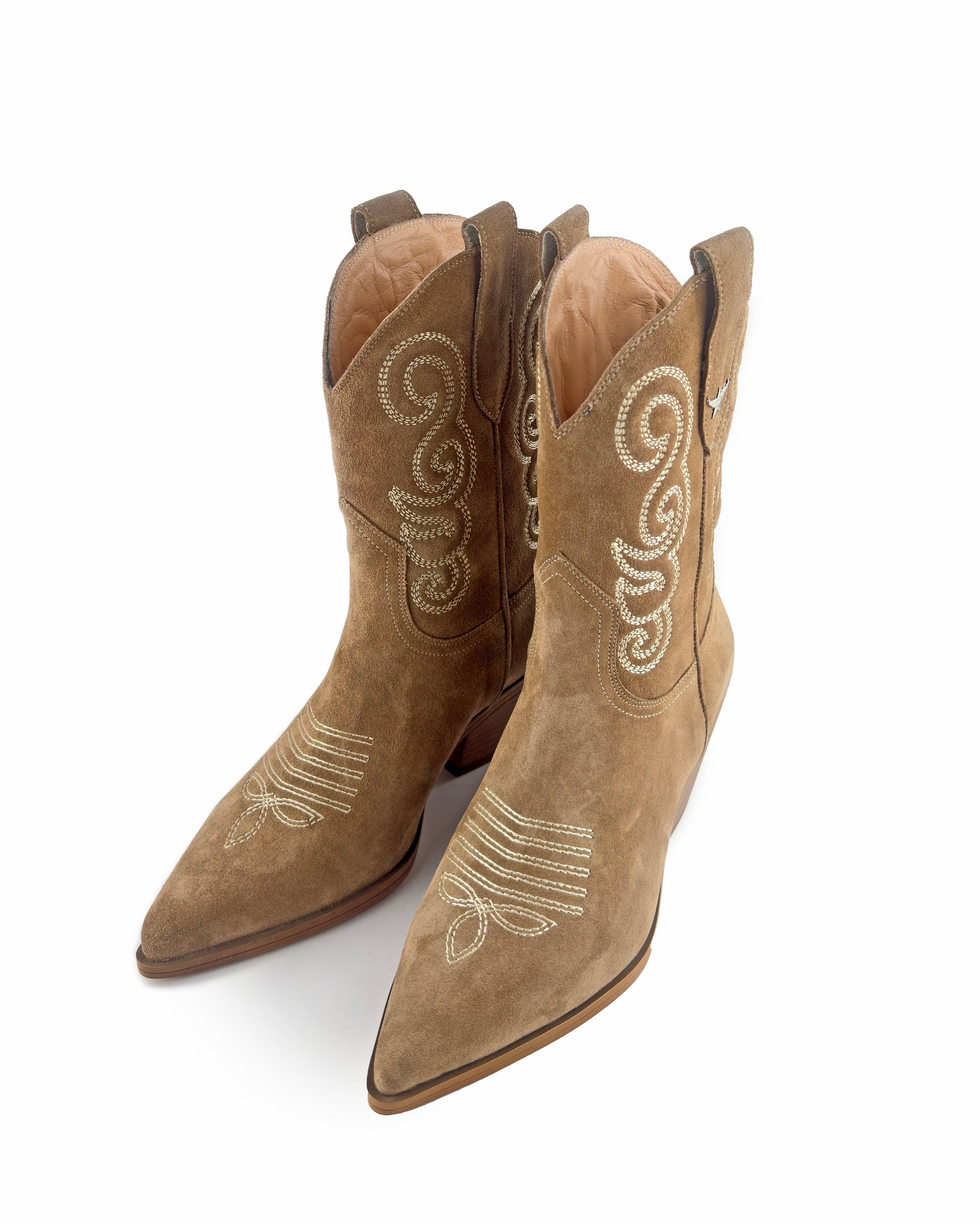 Vanessa Brown Mid Calf Boots - ASADLIE