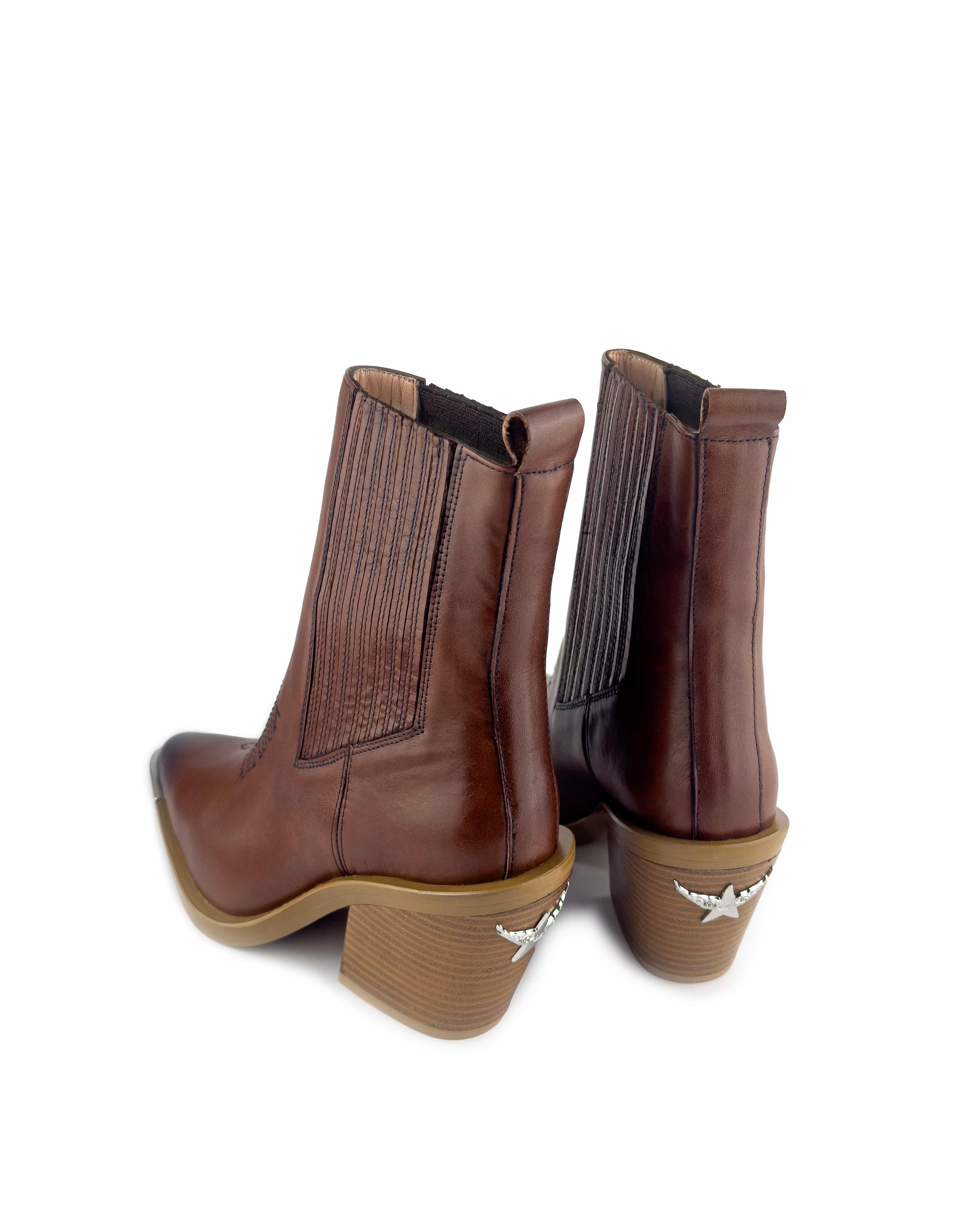 Nella Brown Ankle Boots - ASADLIE
