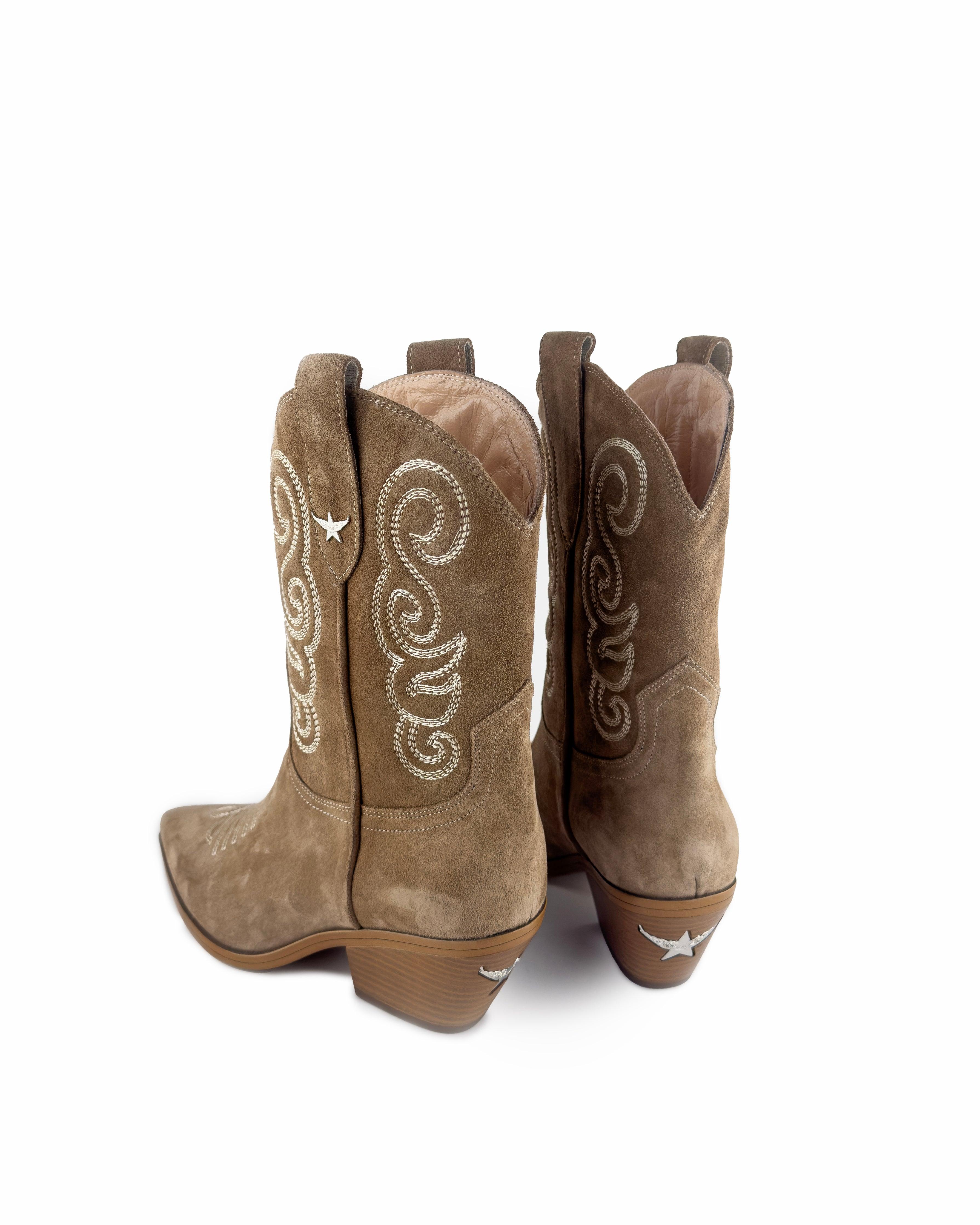 Vanessa Brown Mid Calf Boots - ASADLIE