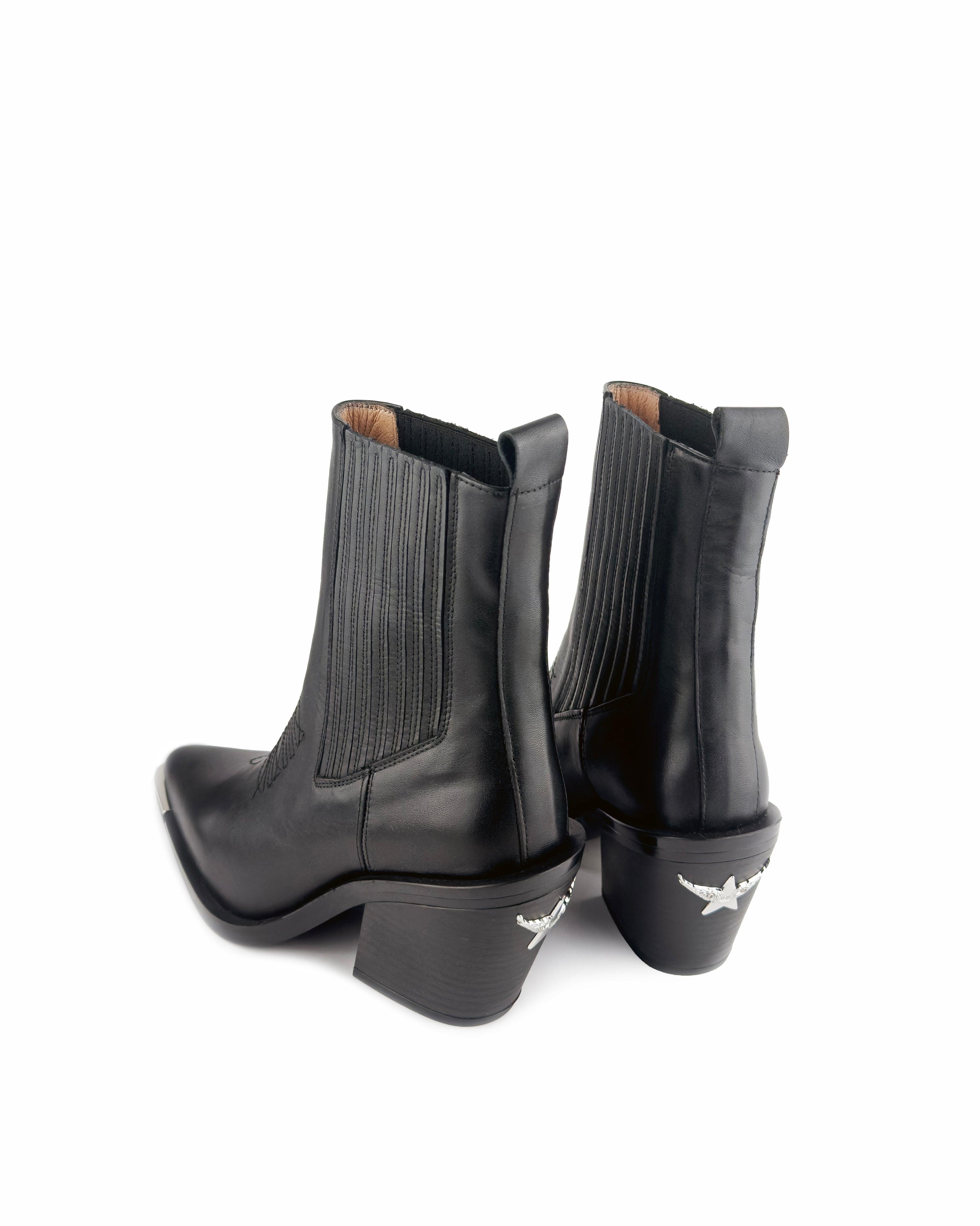 Nella Black Ankle Boots - ASADLIE