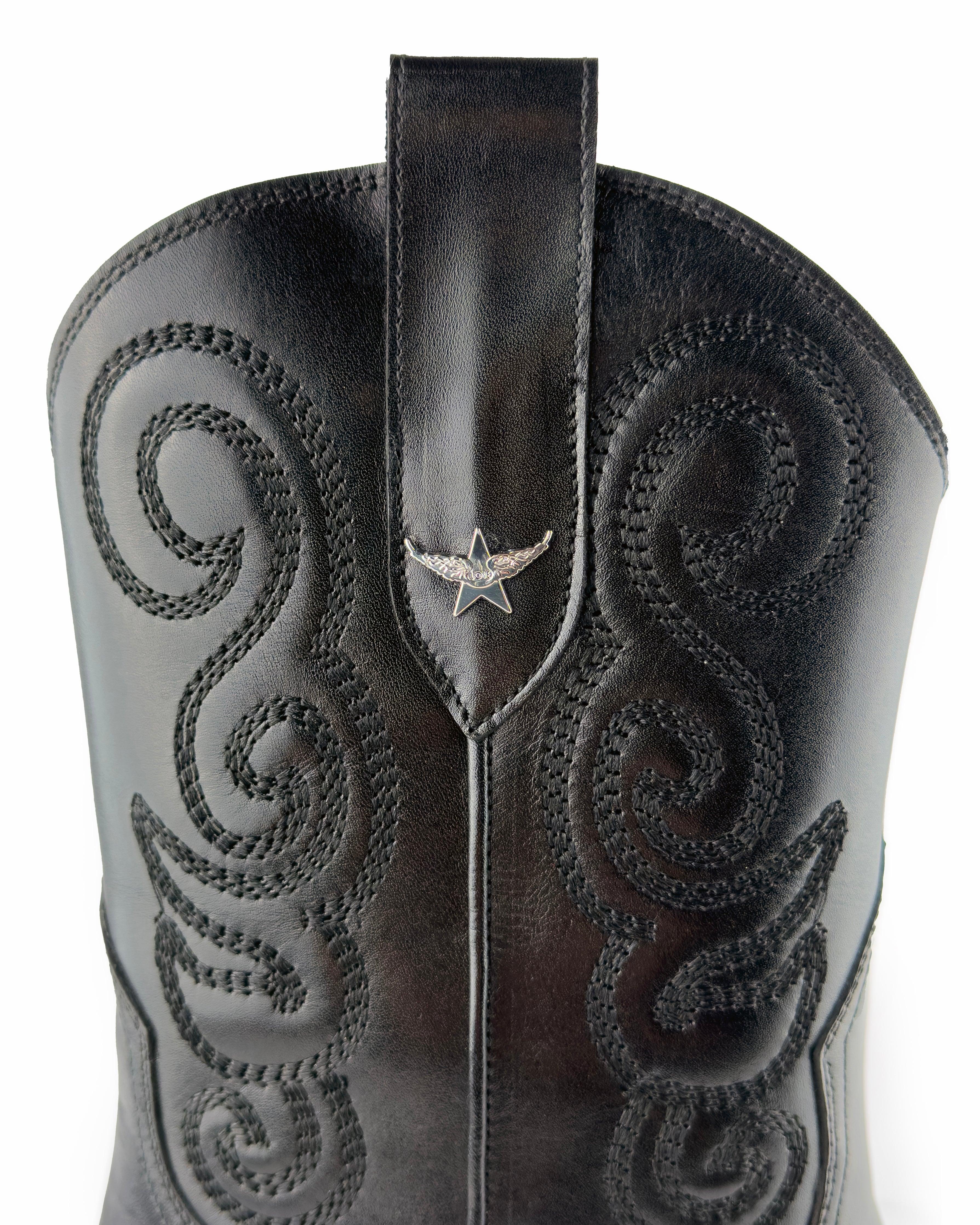 Vanessa Black Mid Calf Boots - ASADLIE