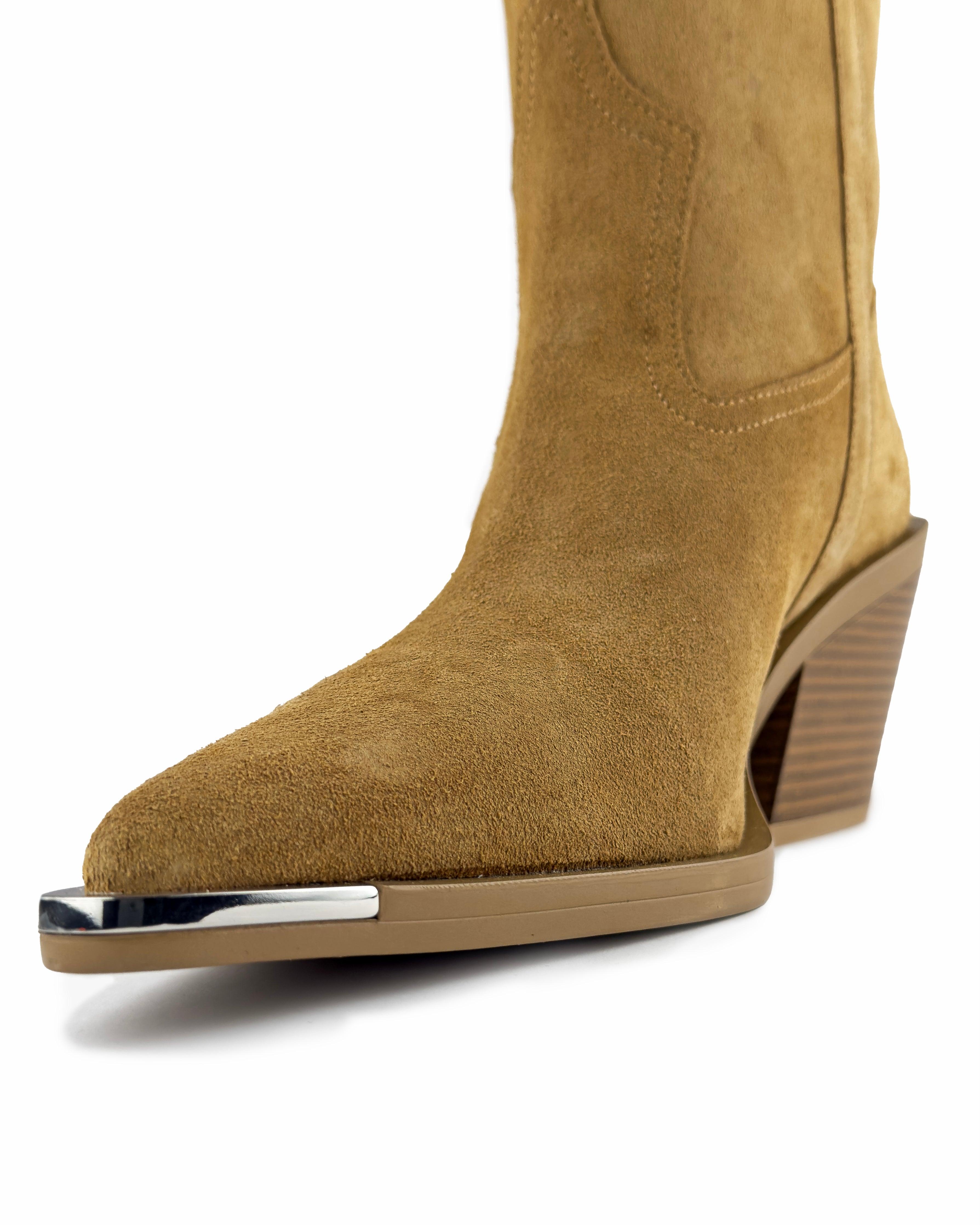 Nova Camel Mid Calf Boots - ASADLIE