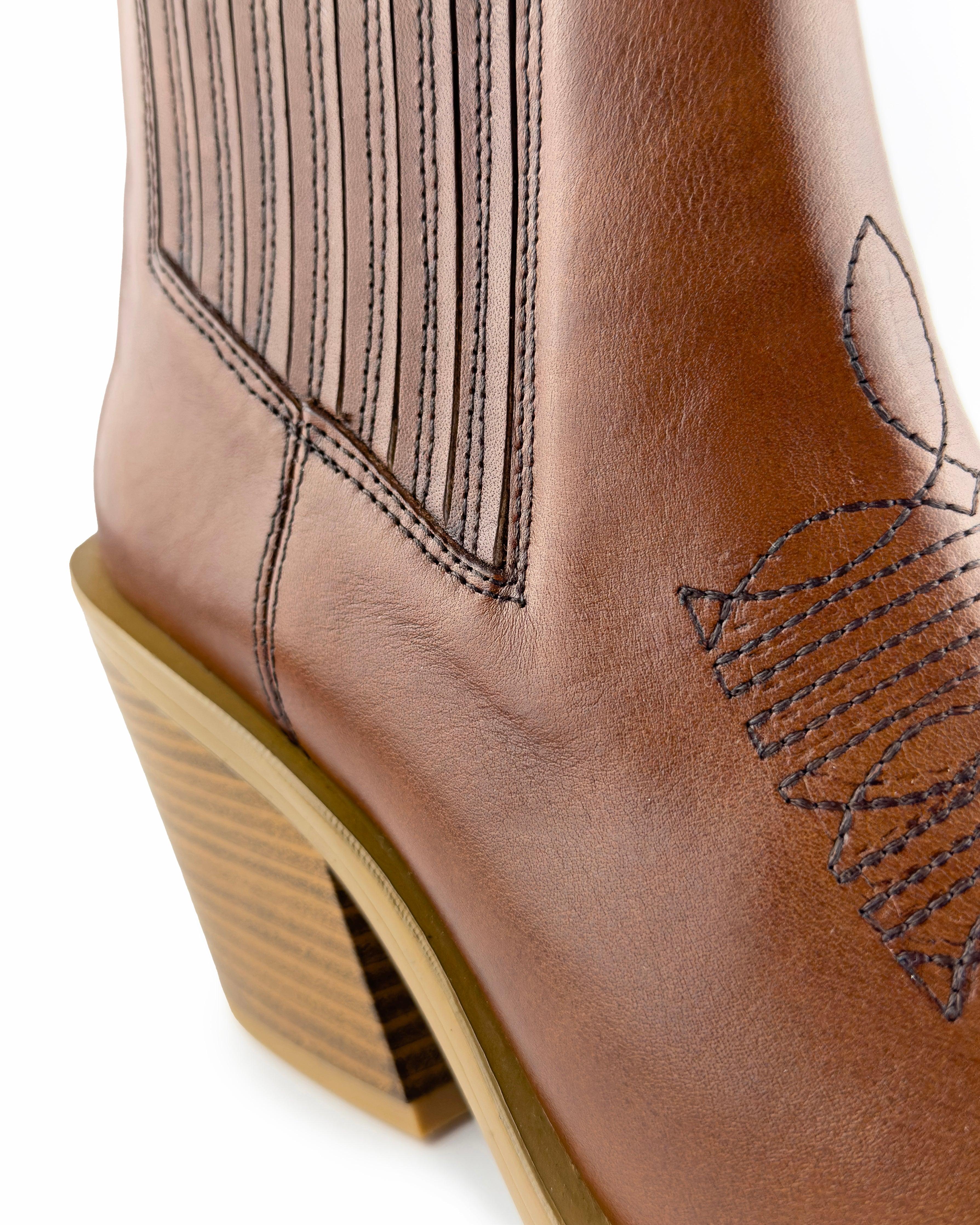 Nella Brown Ankle Boots - ASADLIE