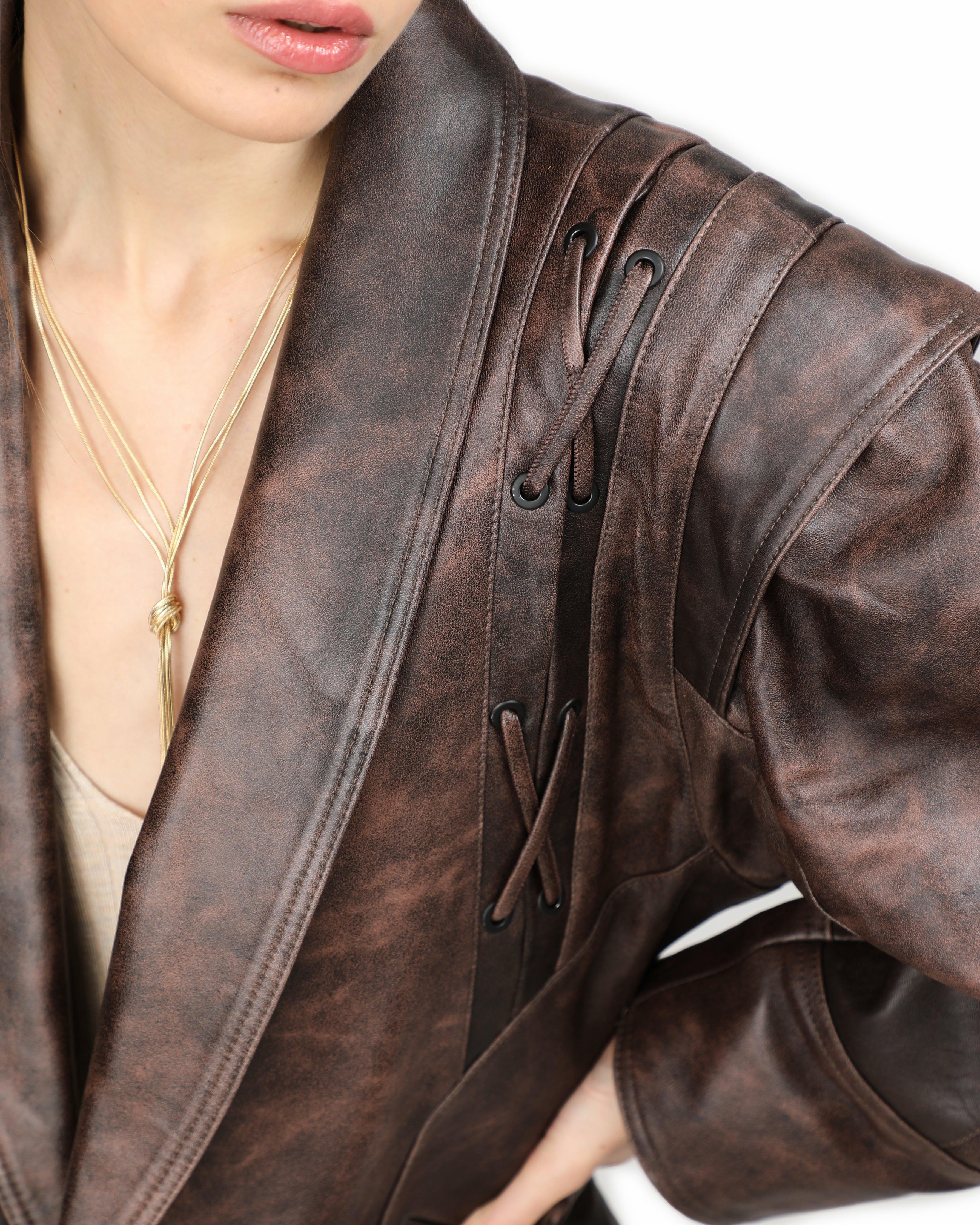 Kate Short Leather Jacket - ASADLIE
