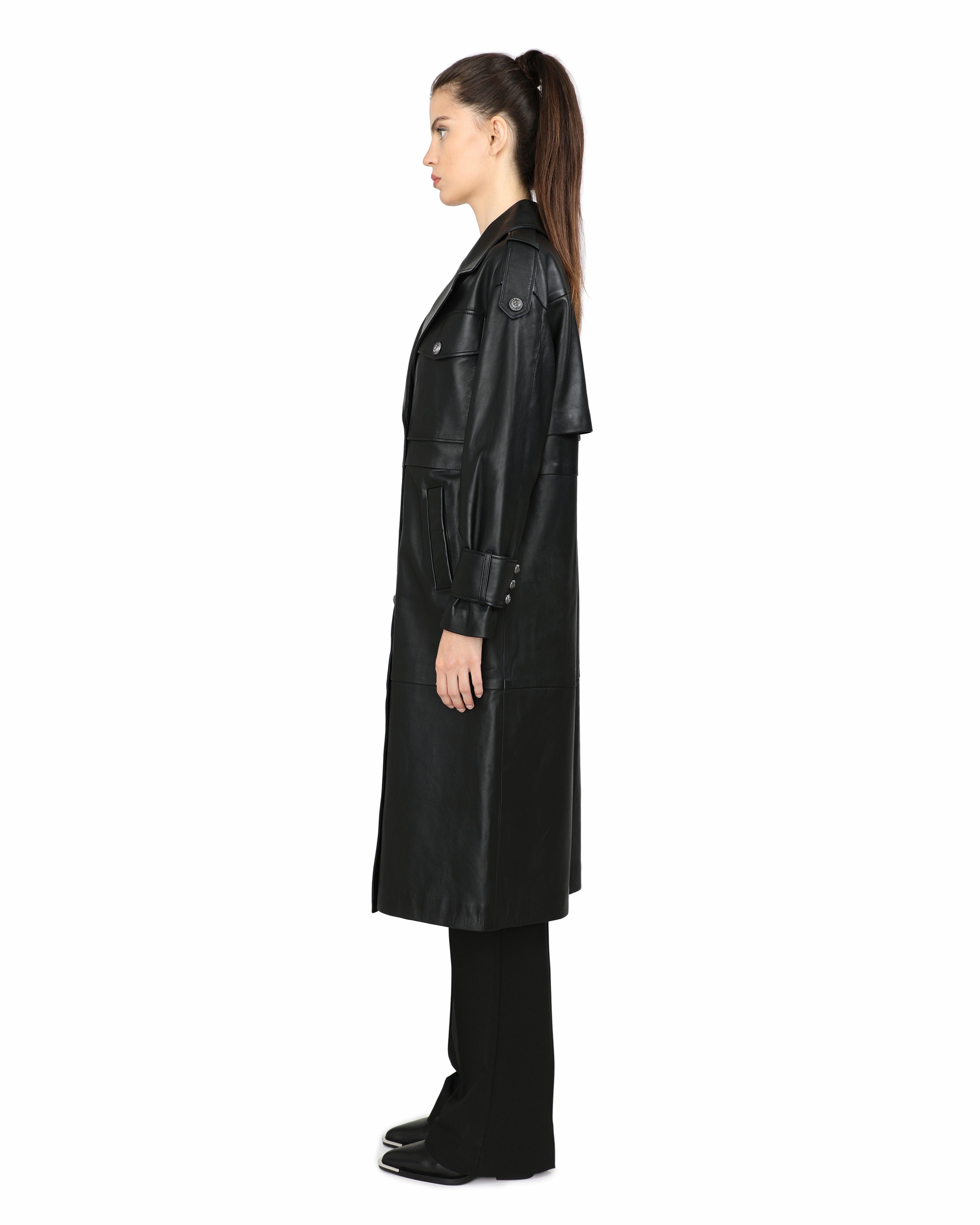 Victoria Long Leather Coat - ASADLIE