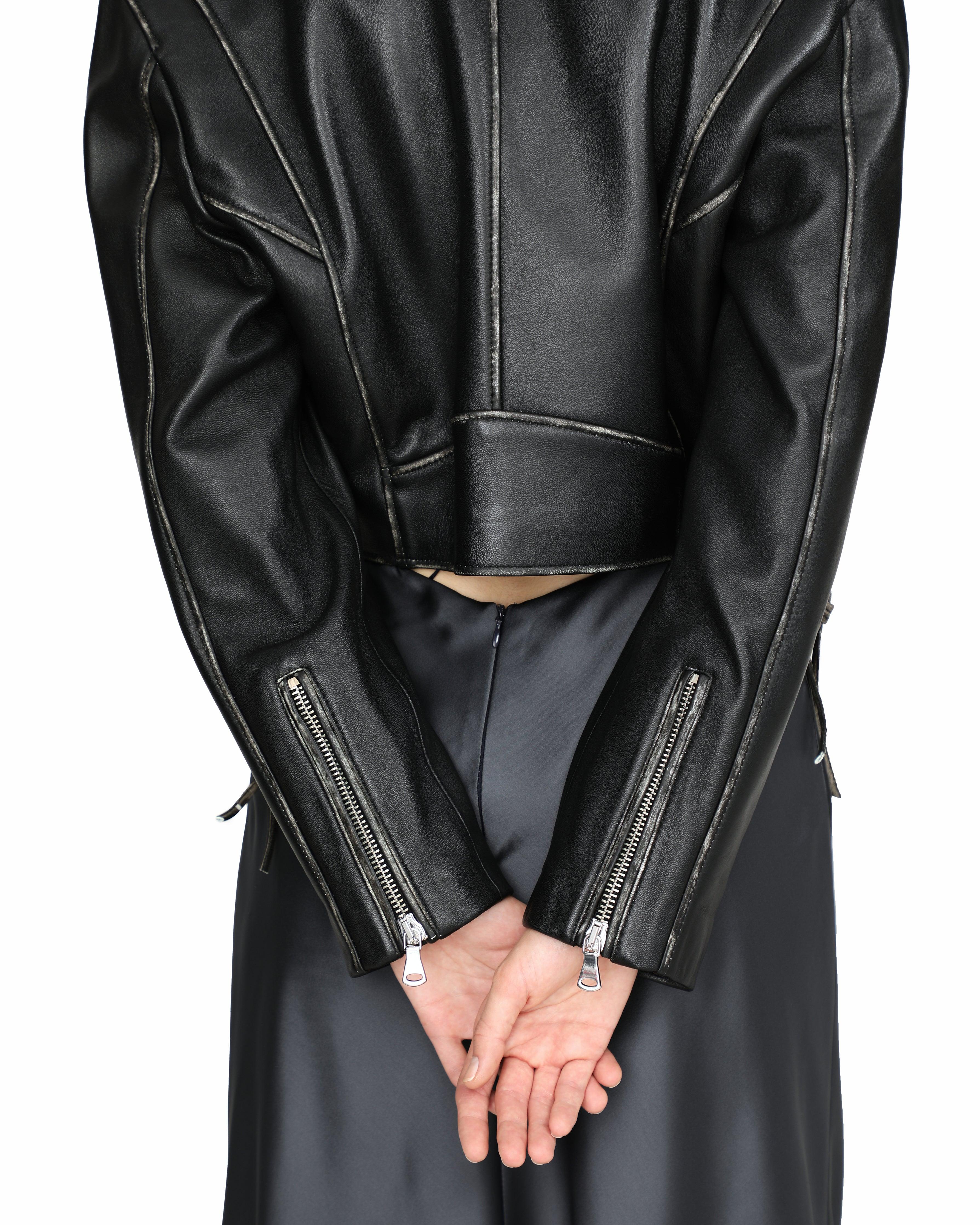Amanda Short Leather Jacket - ASADLIE