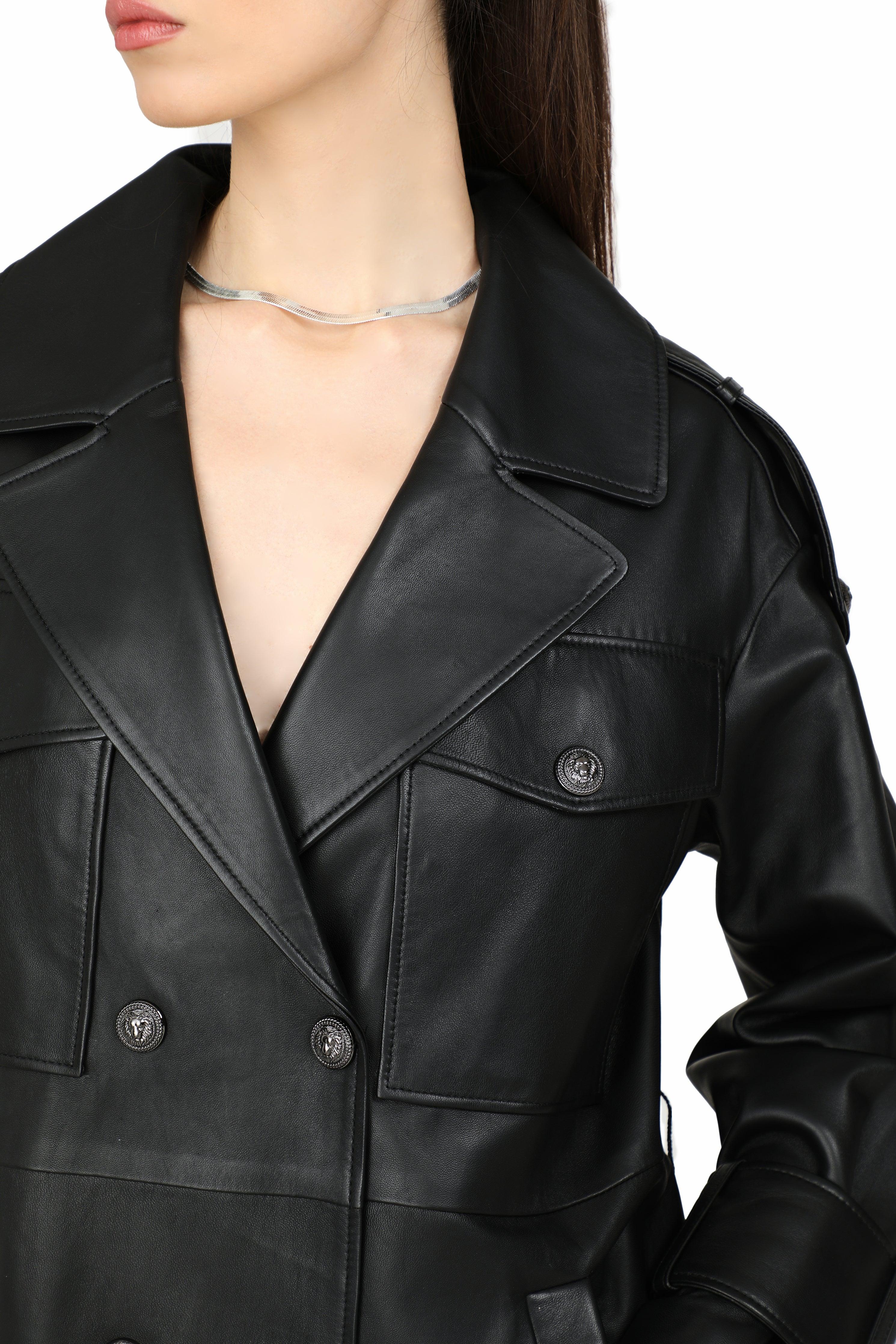 Victoria Long Leather Coat - ASADLIE