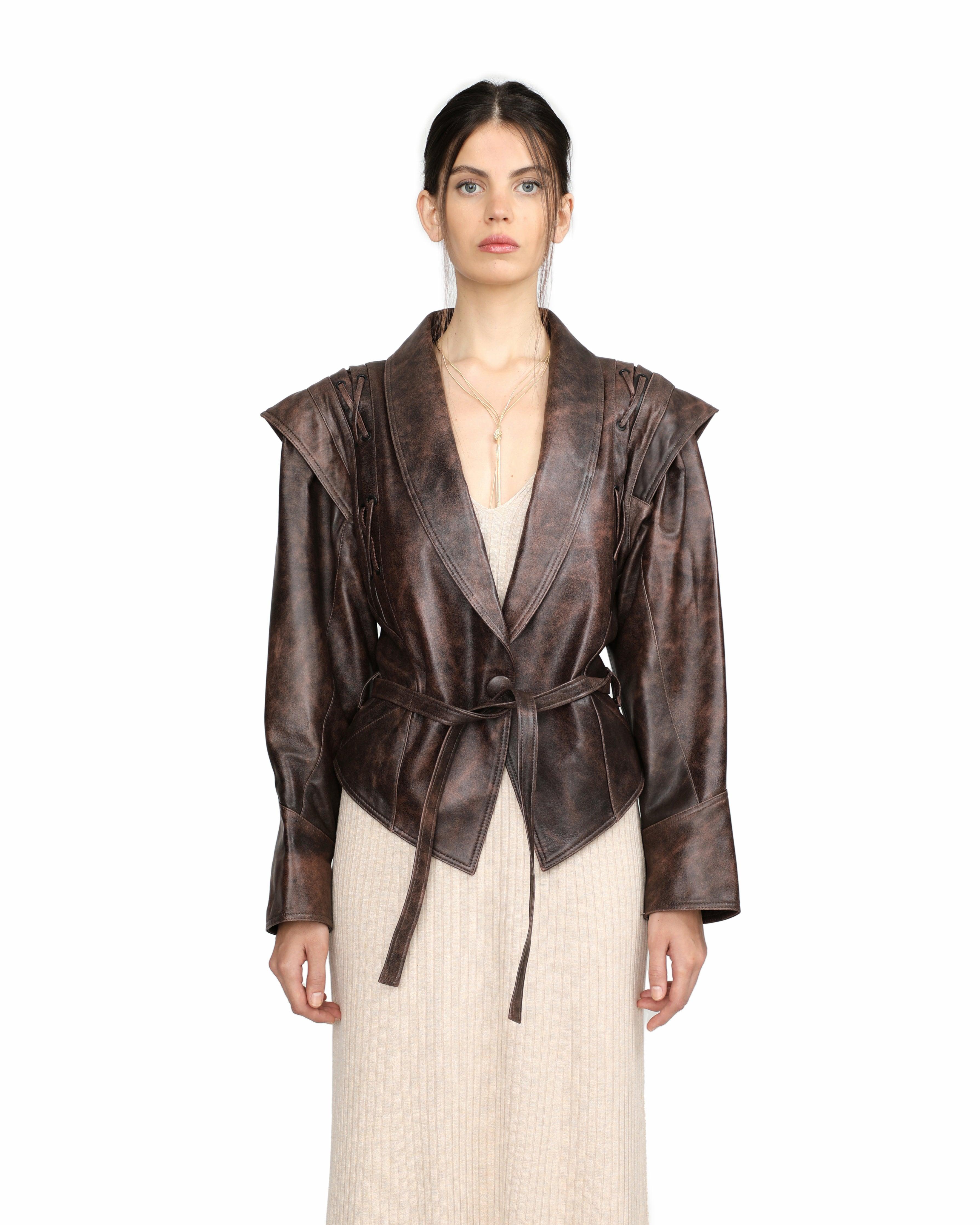 Kate Short Leather Jacket - ASADLIE