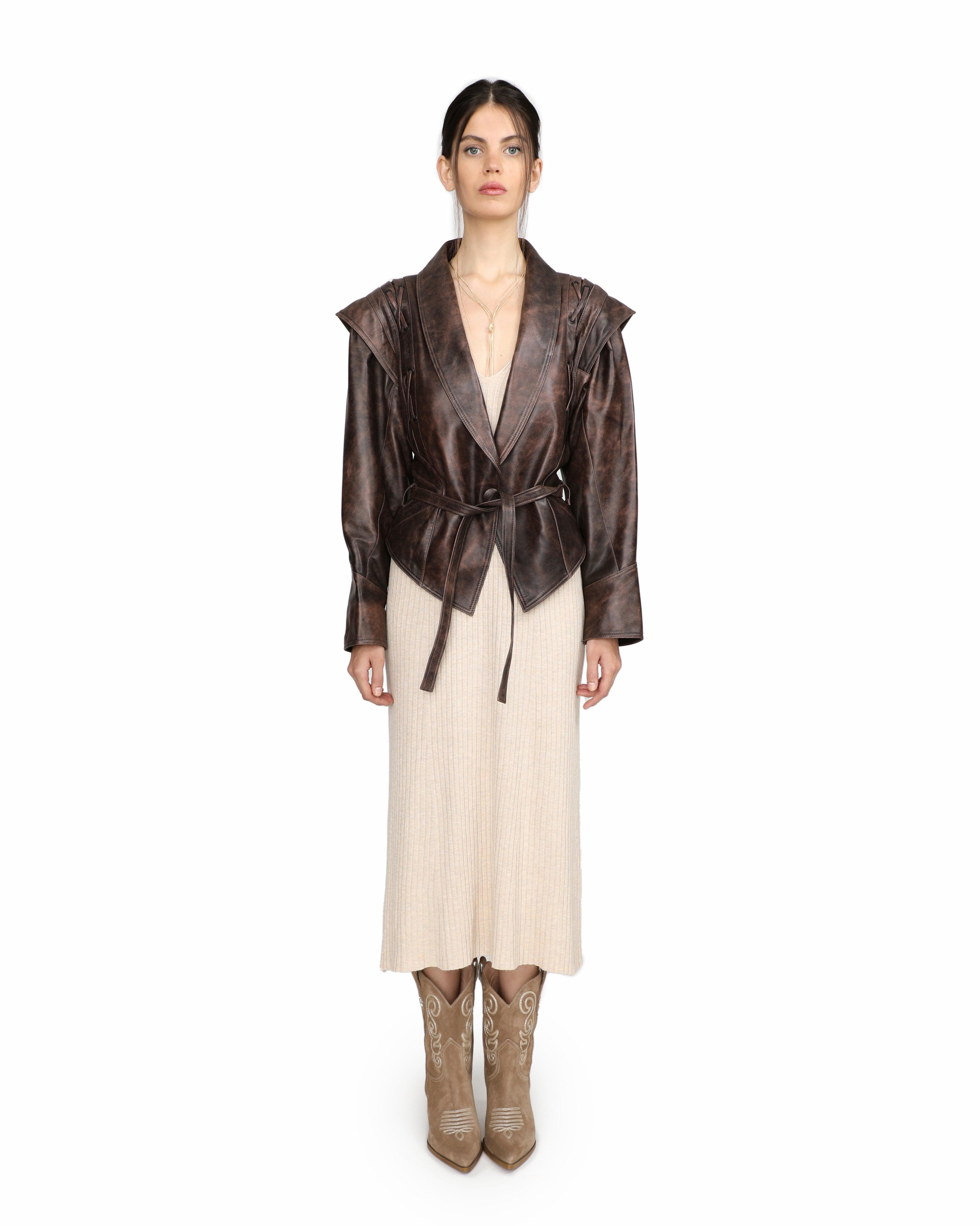 Kate Short Leather Jacket - ASADLIE