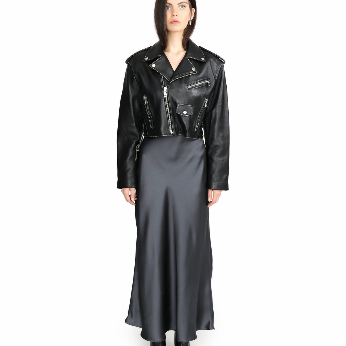 Amanda Short Leather Jacket